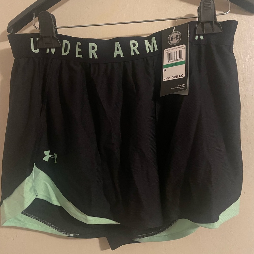 Under Armour Black & Green Shorts